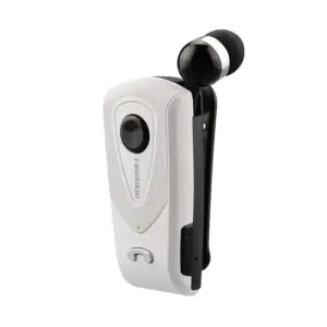 Bluetooth Wireless Headset with Vibrating Alert and Retractable Cable