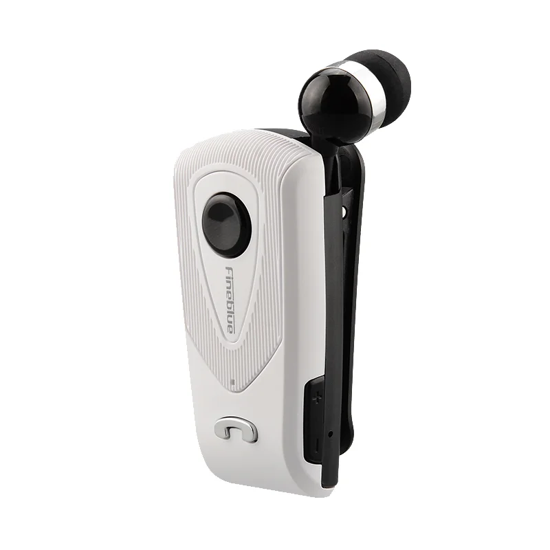 Bluetooth Wireless Headset with Vibrating Alert and Retractable Cable